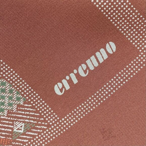 Vintage Errenno 100% Silk Made in Italy Brown Geometric Pattern Scarf - Picture 3 of 6
